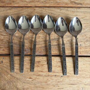 Oneida SSS flatware MIDNIGHT Stainless Set of 6 replacement Spoons